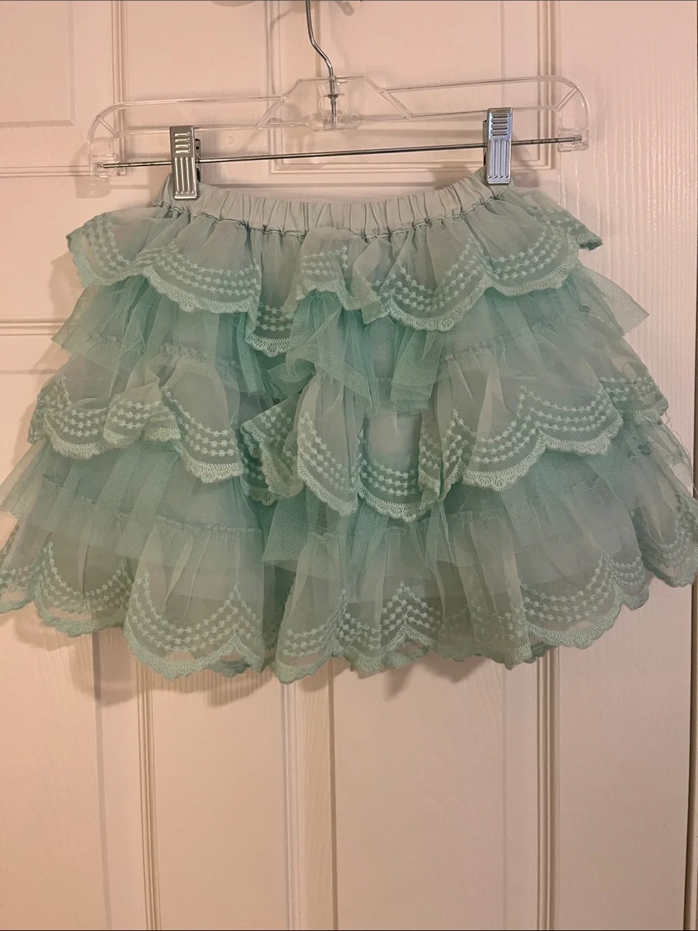 Matilda Jane Tiered Ruffle Skirt in Mint Green 6